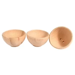 TickiT Wooden Bowls, Set Of 3