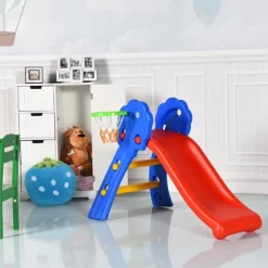 2 Step Children Folding Slide W/ Basketball Hoop For Kids Indoor & Outdoor -Happy Kids Shop GUEST 0984e740 aa60 4a42 8a5a 033dd1d81d53