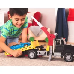 DRIVEN – Large Toy Truck With Car And Crane Arm – Tow Truck