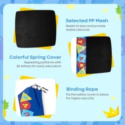 Costway 36" Kids Square Trampoline Indoor Outdoor Rebounder W/Foam Handrail Alphabet Pad -Happy Kids Shop GUEST 289b58ab 1fb3 46e7 9d74 d072d1f51b71