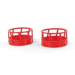 3D To Scale 1/64 2 Pack Of 3D Printed Red Plastic Hay Feeders 64-300-R