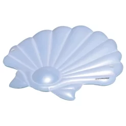 Swimline 82" Water Sports Inflatable Seashell Island Swimming Pool Raft Lounger - White
