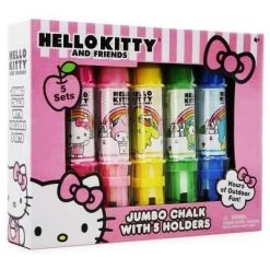 Inkology, LLC Hello Kitty 5-Piece Jumbo Chalk Set With Holders