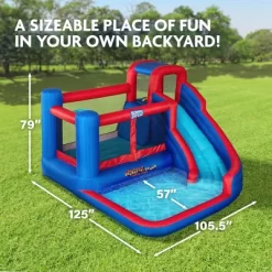 Sunny & Fun Small Inflatable Kids Backyard Water Slide Park