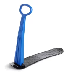 Slippery Racer Kid's Lightweight Compact Foldable Cold Resistant Downhill Outdoor Winter Ski Scooter Snow Sled For Children 4 Years & Up, Blue, 3 Pack