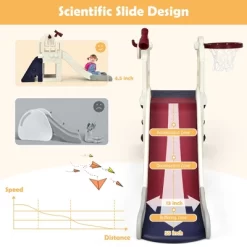 Costway 6-In-1 Large Slide For Kids Toddler Climber Slide Playset W/ Basketball Hoop -Happy Kids Shop GUEST 3c1a18c9 cfac 45fd a1d1 54c9c12d94bc