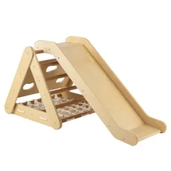 Costway 4 In 1 Wooden Climbing Triangle Set Triangle Climber W/ Ramp -Happy Kids Shop GUEST 4088bae9 d1b0 40cc a9fb 558471e889aa