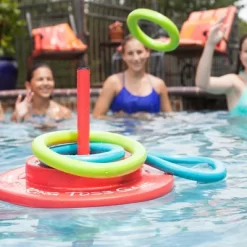 TRC Recreation Floating Super Soft Durable Foam Ring Toss Swimming Pool And Lawn Game With 4 Soft Multicolor Rings For Kids And Adults, Orange -Happy Kids Shop GUEST 40aa82e6 e6ce 447b b59d aab46c5aec46