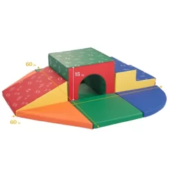 ECR4Kids SoftZone Lincoln Tunnel Climber, Toddler Foam Climber For Safe Active Play