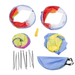 HearthSong 4-Piece Pop-Up Rainbow Play Tents (2) And Tunnels (2) With Mesh Tops For Indoor And Outdoor Play -Happy Kids Shop GUEST 59742209 98a0 464f 9975 00fe1f61bcc9