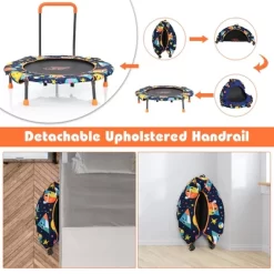 36''Convertible Swing & Trampoline Set Toddler Kids Fitness Rebounder W/Handrail -Happy Kids Shop GUEST 5a4bd3fc 9b6b 4d6e b196 92dee24b32ea