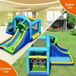 Costway Inflatable Bouncer Climbing Bounce House Kids Slide Park Ball Pit W/ 750W Blower -Happy Kids Shop GUEST 8a1bd564 4009 426f aa92 9e5ddb1394d7