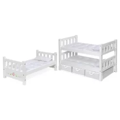 Badger Basket 1-2-3 Convertible Doll Bunk Bed With Bedding And Baskets - White Rose 13 Badger Basket 1-2-3 Convertible Doll Bunk Bed With Bedding And Baskets - White Rose -Happy Kids Shop GUEST 9243b43d ff46 4e9a 892f 256c2d943f34