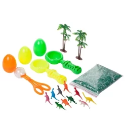 BUILD ME 16 Oz Dinosaur Water Sensory Beads Play Set, 20 Pieces