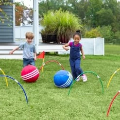 HearthSong Oversized Kick Croquet Outdoor Game For Kids