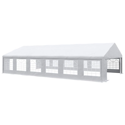 Outsunny 23' X 39' Party Tent & Carport With Removable Sidewalls And Windows, White Tents For Parties, Wedding And Outdoor Events 5 Outsunny 23' X 39' Party Tent & Carport With Removable Sidewalls And Windows, White Tents For Parties, Wedding And Outdoor Events - Image 3