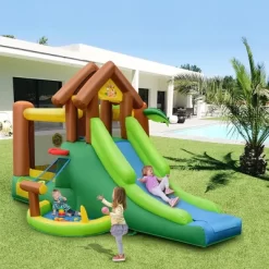 Costway Inflatable Jungle Bounce House Kids Dual Slide Jumping Castle Bouncer -Happy Kids Shop GUEST b8589251 b0ad 4f7b 820e 3b029e38e1a9