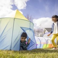 HearthSong 4-Piece Pop-Up Rainbow Play Tents (2) And Tunnels (2) With Mesh Tops For Indoor And Outdoor Play -Happy Kids Shop GUEST c19c4865 fbb1 4005 ae3d 7ffe03a7e58a