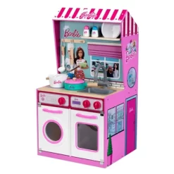 Theo Klein 2 In 1 Barbie Wooden And Metal Toy Kitchen And Dollhouse With Pretend Washing Machine And Oven For Kids Ages 3 And Up