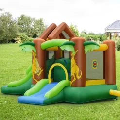 Costway Inflatable Jungle Bounce House Kids Dual Slide Jumping Castle Bouncer -Happy Kids Shop GUEST ce0c9ced 5d26 4167 8b04 a36a1c181ea7
