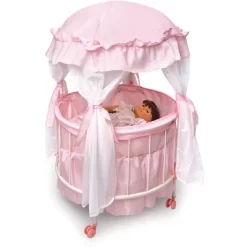 Badger Basket Royal Pavilion Round Doll Crib -Happy Kids Shop GUEST d44e1d64 f3d5 4496 98a8 fd740684ded0