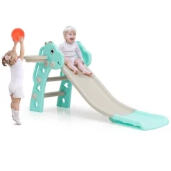 Costway 3 In 1 Kids Slide Baby Play Climber Slide Set W/Basketball Hoop -Happy Kids Shop GUEST d774e755 2772 4727 8454 d1d702a05c78