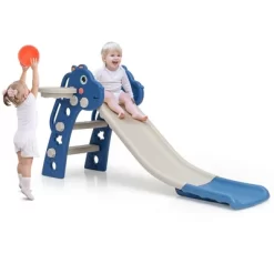 Costway 3 In 1 Kids Slide Baby Play Climber Slide Set W/Basketball Hoop -Happy Kids Shop GUEST e9e2b6ba a661 4d93 b3c4 988d044a86d2
