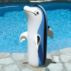 Poolmaster 36" Inflatable Dolphin Toy Pool And Spa Accessory - Blue/White