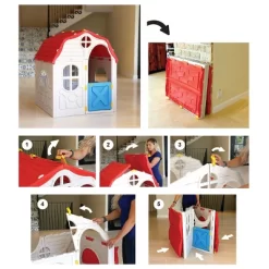 Costway Kids Cottage Playhouse Foldable Plastic Play House Indoor Outdoor Toy Portable -Happy Kids Shop GUEST f0ada0fb 2dd3 4ab3 b1b6 b84d58b569d4