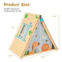 Costway Climbing Triangle With Tent Triangle Climber Crawling Toys For Kids & Baby -Happy Kids Shop GUEST f2a17709 8127 47bb bdf2 35a01d28060b